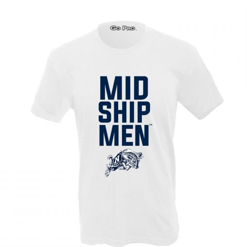 Navy MidShipMen White Tee Shirt by Go Pro®